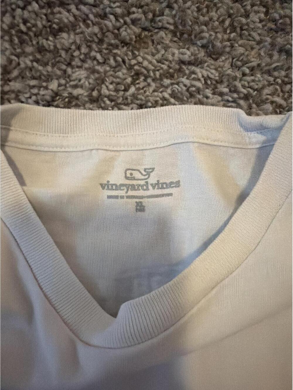 Vineyard Vines Kids Boys XL White Long Sleeve Whale Pocket Shirt - Picture 3 of 4